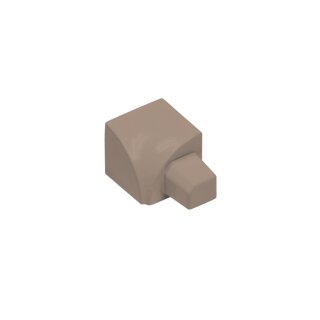 Rundprofil Eckstück Alu caramel pulverbeschichtet 10mm Innenecke