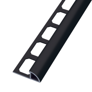 Rundprofil Alu schwarz Struktur 250cm