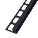Rundprofil Alu schwarz Struktur 250cm