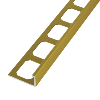 Winkelabschlussprofil Alu messing eloxiert 250cm 12,5mm