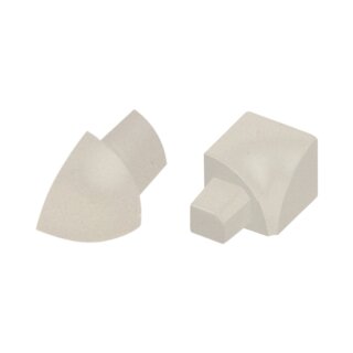 Rundprofil Eckstück Alu creme Struktur 8mm Innenecke