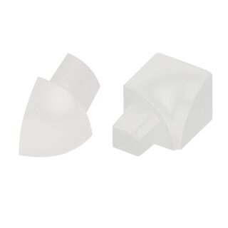 Rundprofil Eckstück Alu arctic Struktur 12,5mm Außenecke