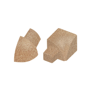 Rundprofil Eckstück Alu beige brillant Struktur