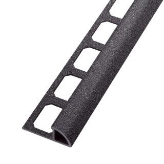 Rundprofil Alu anthrazit brillant Struktur 250cm 12,5mm