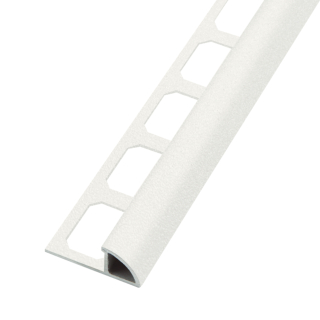Rundprofil Alu weiß brillant Struktur 250cm
