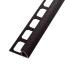 Rundprofil Alu schwarz brillant Struktur 250cm