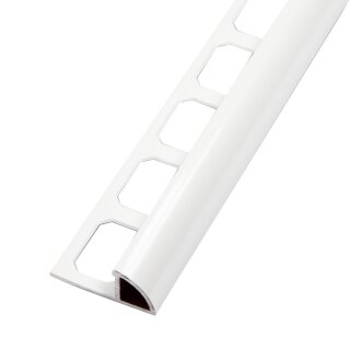 Rundprofil Alu brillantweiß pulverbeschichtet 250cm 12,5mm