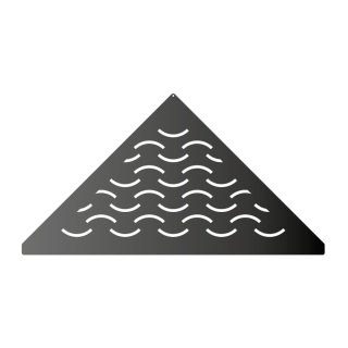 Duschablage Edelstahl schwarz matt nachträglicher Einbau dreieckig gleichschenklig Wellenform