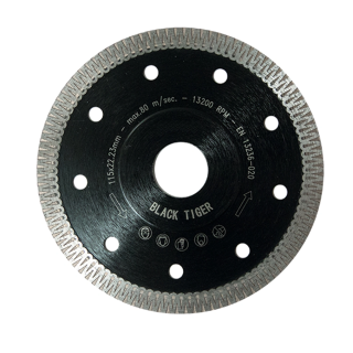 Diamantscheibe Black Tiger 115mm 1,3mm Ornamentsegment verstärkter Flansch