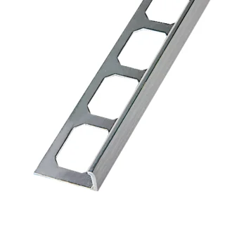 Winkelabschlussprofil Alu hochglanzeloxiert silber gebürstet 250cm 8mm