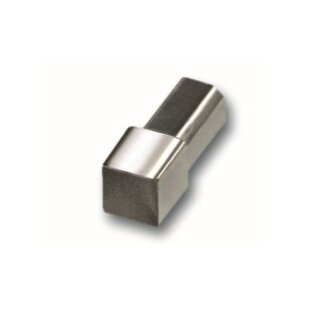 Quadrat Eckstück Edelstahl glänzend 8mm