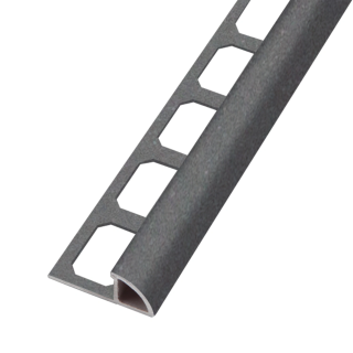 Rundprofil Alu grau metallic Struktur 250cm