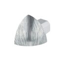 Rundprofil Eckstück Alu silber hochglanzeloxiert gebürstet eloxiert 12,5mm Innenecke