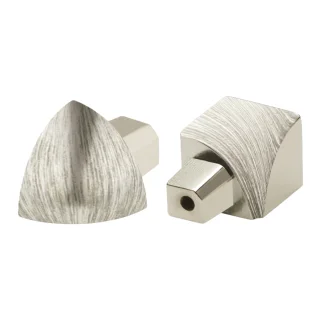 Rundprofil Eckstück Alu titan hochglanzeloxiert gebürstet 10mm Innenecke