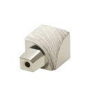 Rundprofil Eckstück Alu titan hochglanzeloxiert gebürstet 12,5mm Innenecke