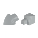 Rundprofil Eckstück Alu silbergrau pulverbeschichtet...