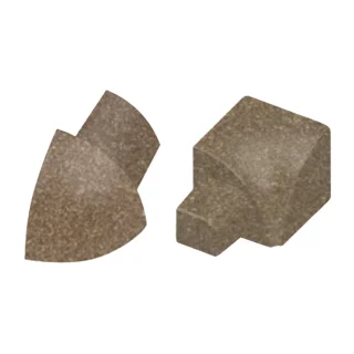 Rundprofil Eckstück Alu quarz Struktur 8mm Außenecke