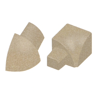 Rundprofil Eckstück Alu sand Struktur 12,5mm Außenecke