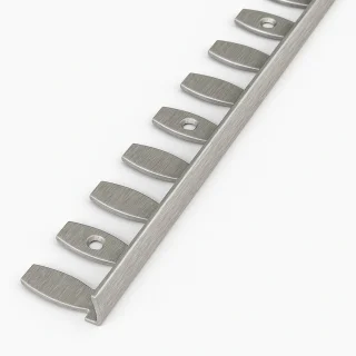 Flexibles biegsames Winkelprofil Edelstahl gebürstet 250cm – für Fliesen & Steinteppich Verlegung 4,5mm