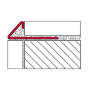 Dekoprofil, Dreieckprofil Edelstahl, Übergang gebürstet 250cm 10mm