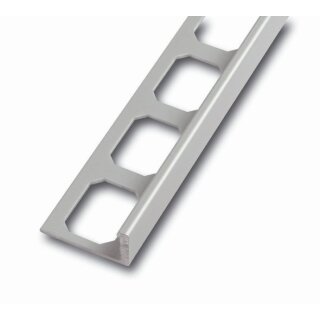 Muster Winkelabschlussprofil 10mm Alu eloxiert silber