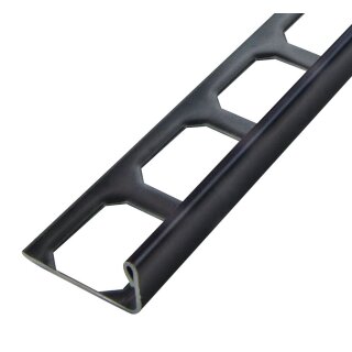 Muster Winkelprofil Edelstahl schwarz glänzend 10mm