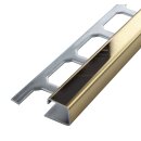 Muster Quadratprofil Edelstahl goldglänzend 10mm