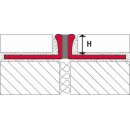 Muster Dehnfugenprofil Alu mit EPDM Einlage 10mm