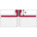 Muster Dehnfugenprofil Edelstahl mit EPDM Einlage 10mm