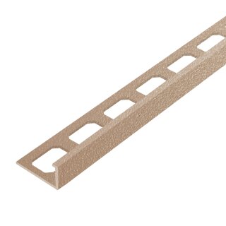 Muster Winkelabschlussprofil Alu pulverbeschichtet beige brillant